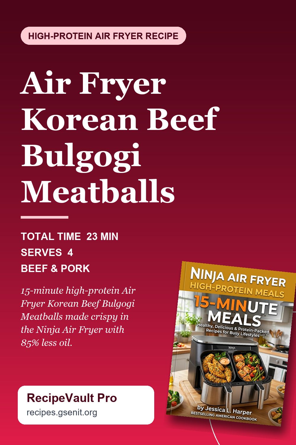 Air Fryer Korean Beef Bulgogi Meatballs