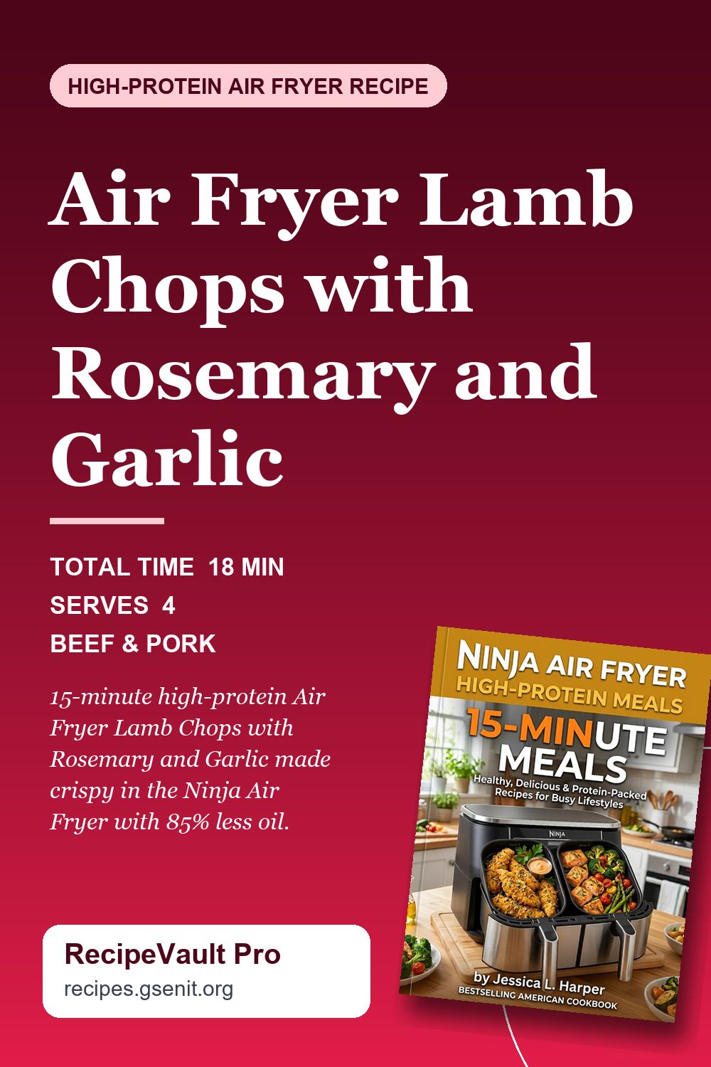 Air Fryer Lamb Chops with Rosemary and Garlic