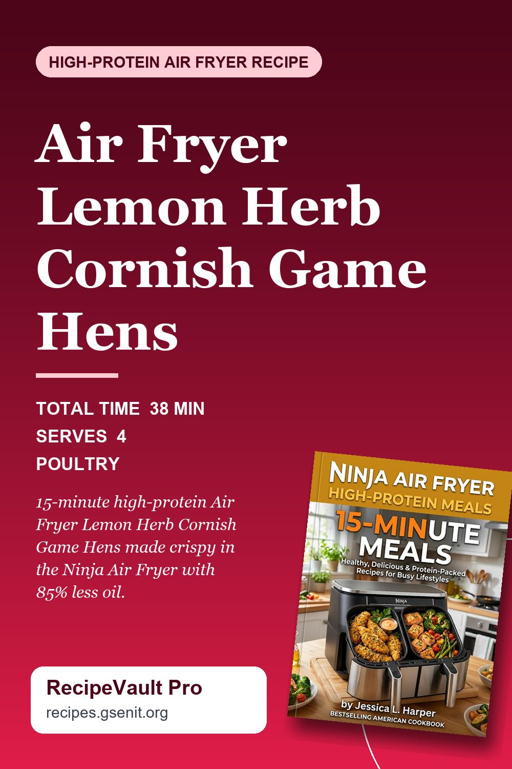 Air Fryer Lemon Herb Cornish Game Hens Pinterest Pin