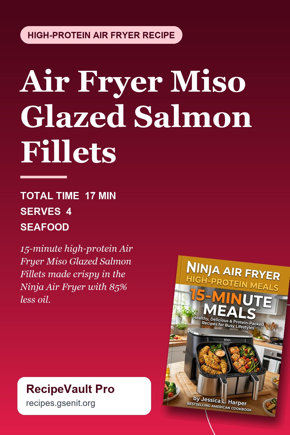 Air Fryer Miso Glazed Salmon Fillets
