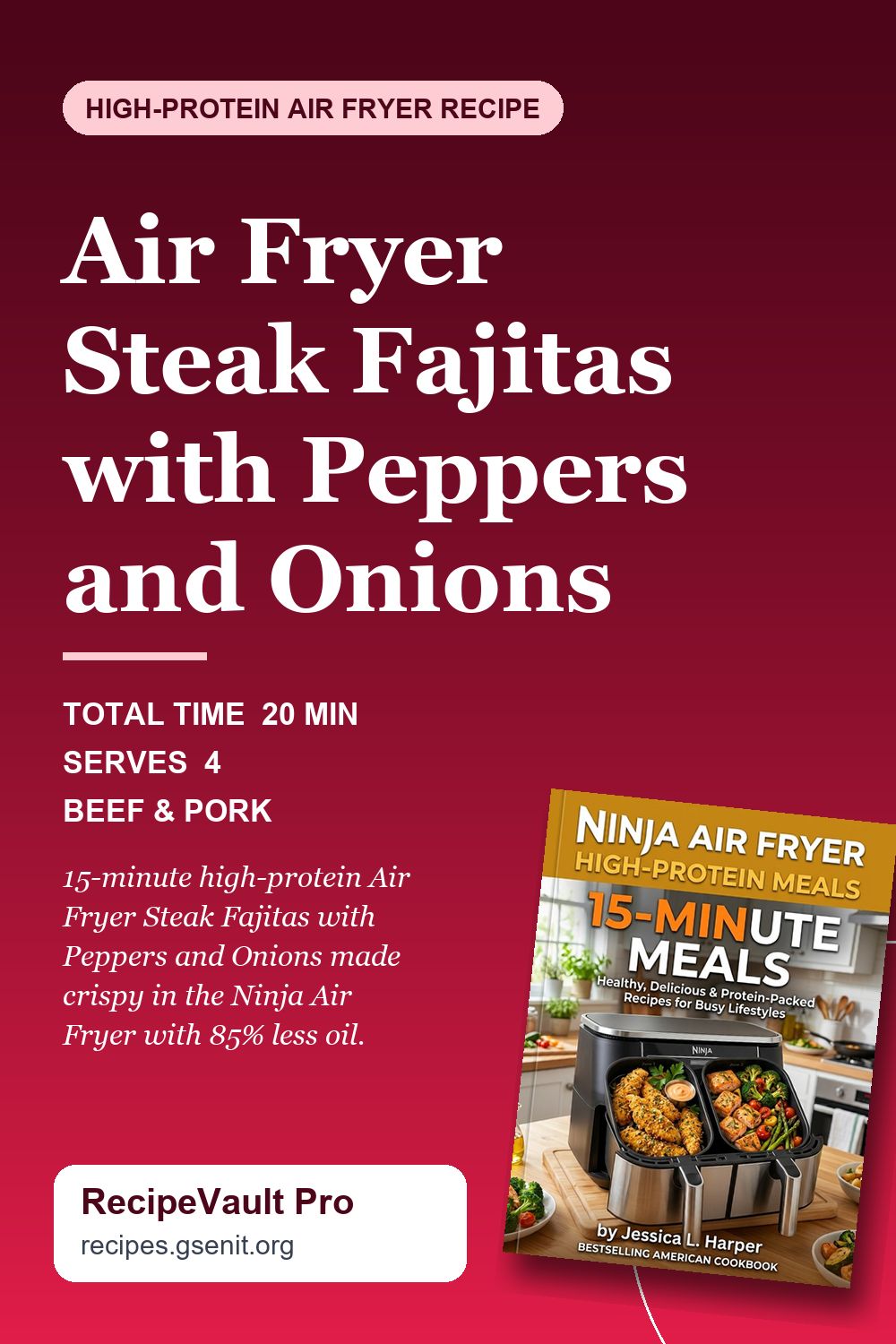 Air Fryer Steak Fajitas with Peppers and Onions