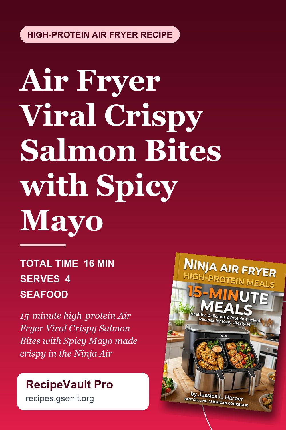Air Fryer Viral Crispy Salmon Bites with Spicy Mayo