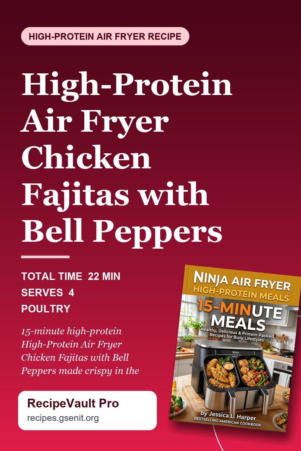 High-Protein Air Fryer Chicken Fajitas with Bell Peppers