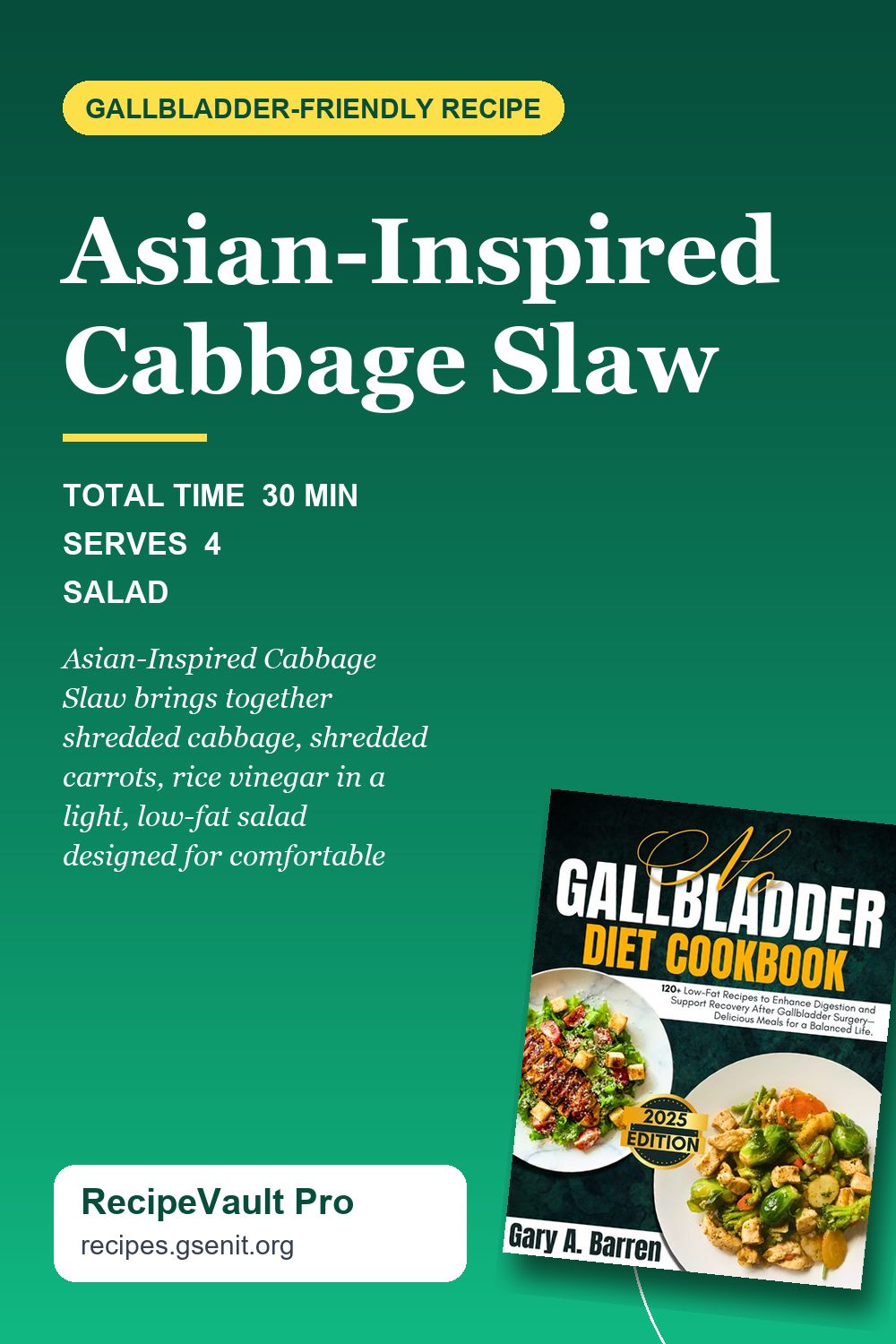 Asian-Inspired Cabbage Slaw Pinterest Pin
