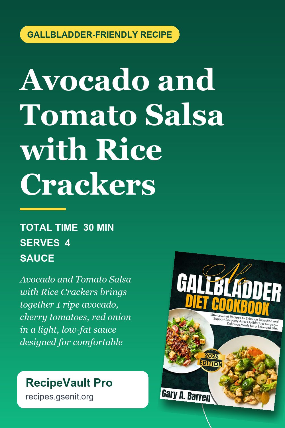 Avocado and Tomato Salsa with Rice Crackers
