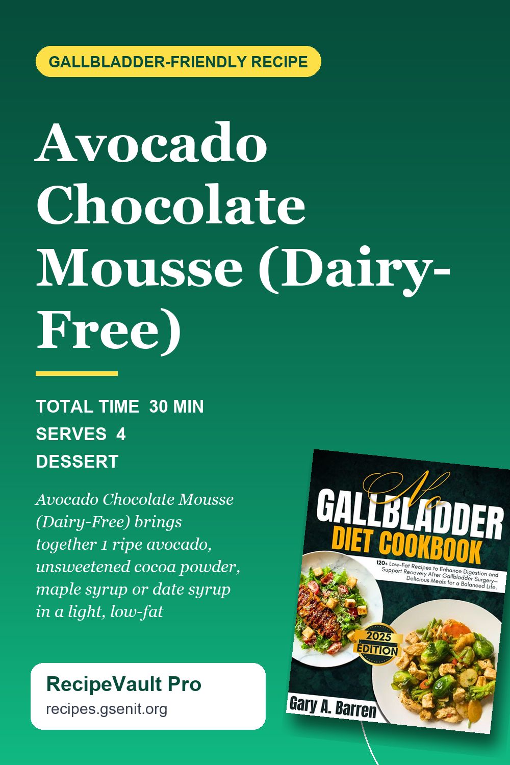 Avocado Chocolate Mousse (Dairy-Free)