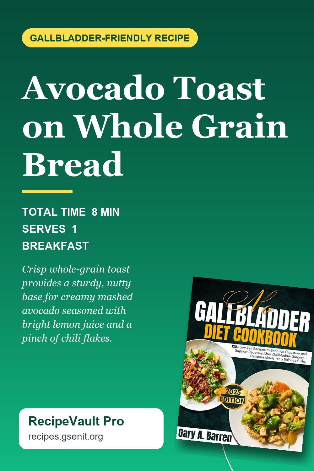 Avocado Toast on Whole Grain Bread