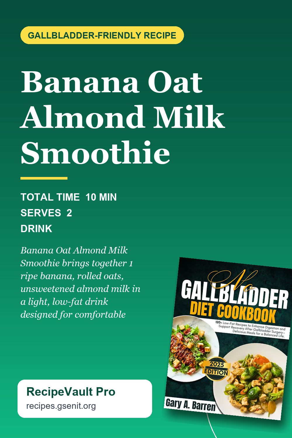 Banana Oat Almond Milk Smoothie