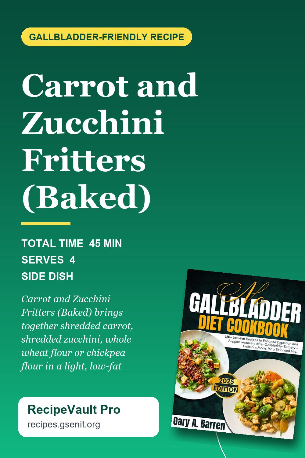 Carrot and Zucchini Fritters (Baked)