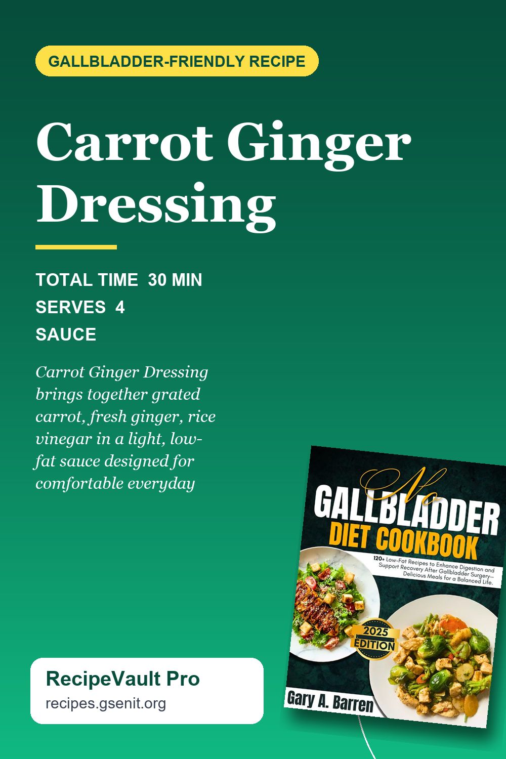 Carrot Ginger Dressing Pinterest Pin