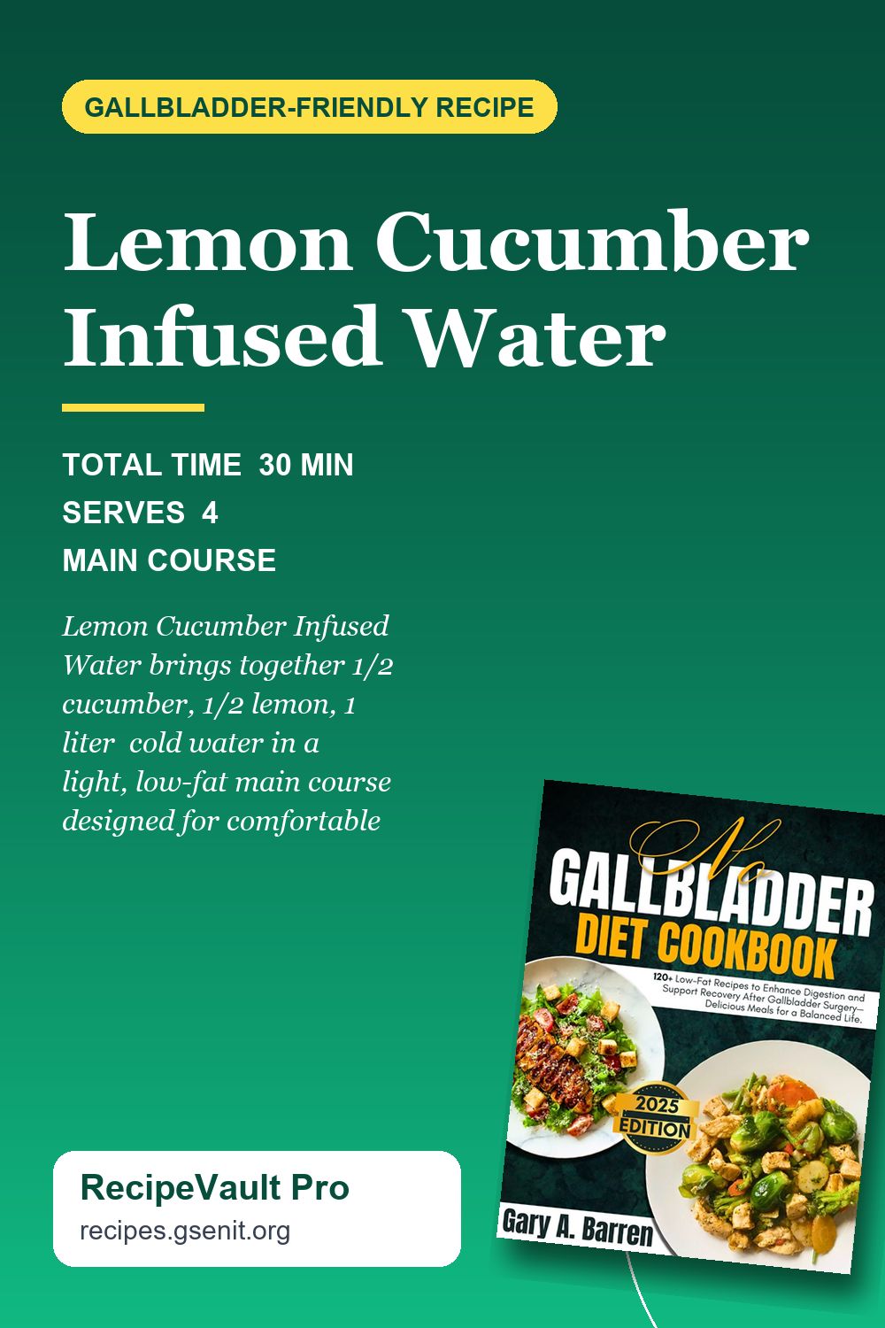Lemon Cucumber Infused Water Pinterest Pin
