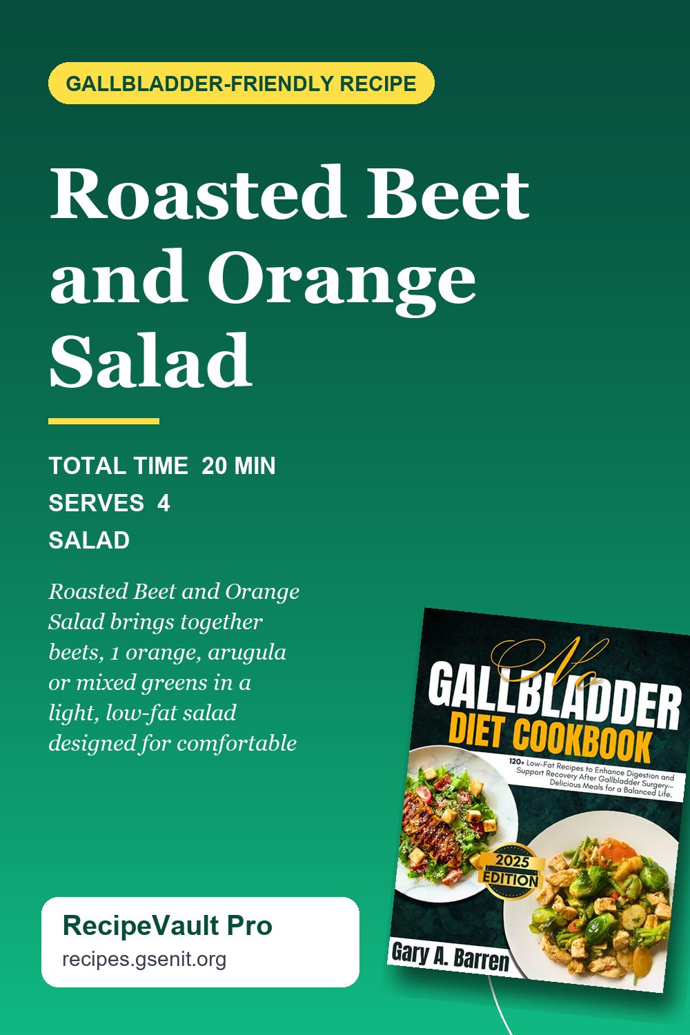 Roasted Beet and Orange Salad Pinterest Pin