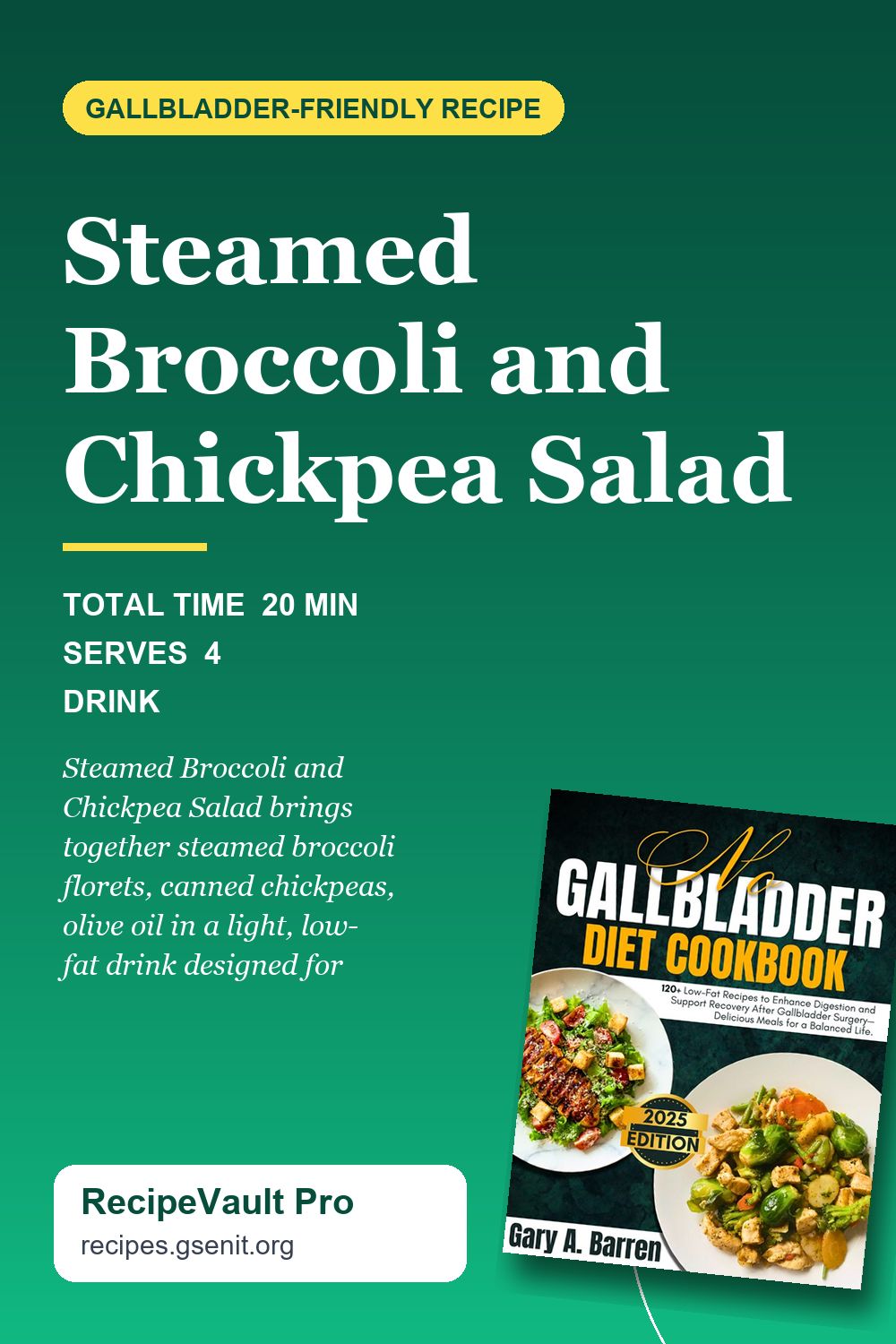 Steamed Broccoli and Chickpea Salad
