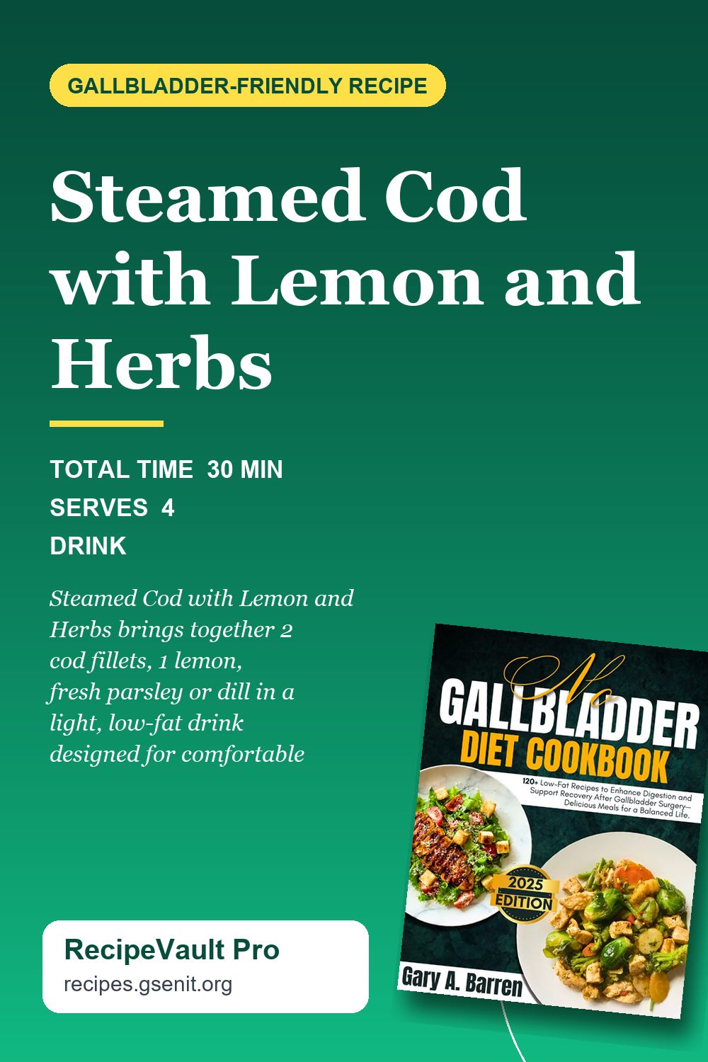 Steamed Cod with Lemon and Herbs