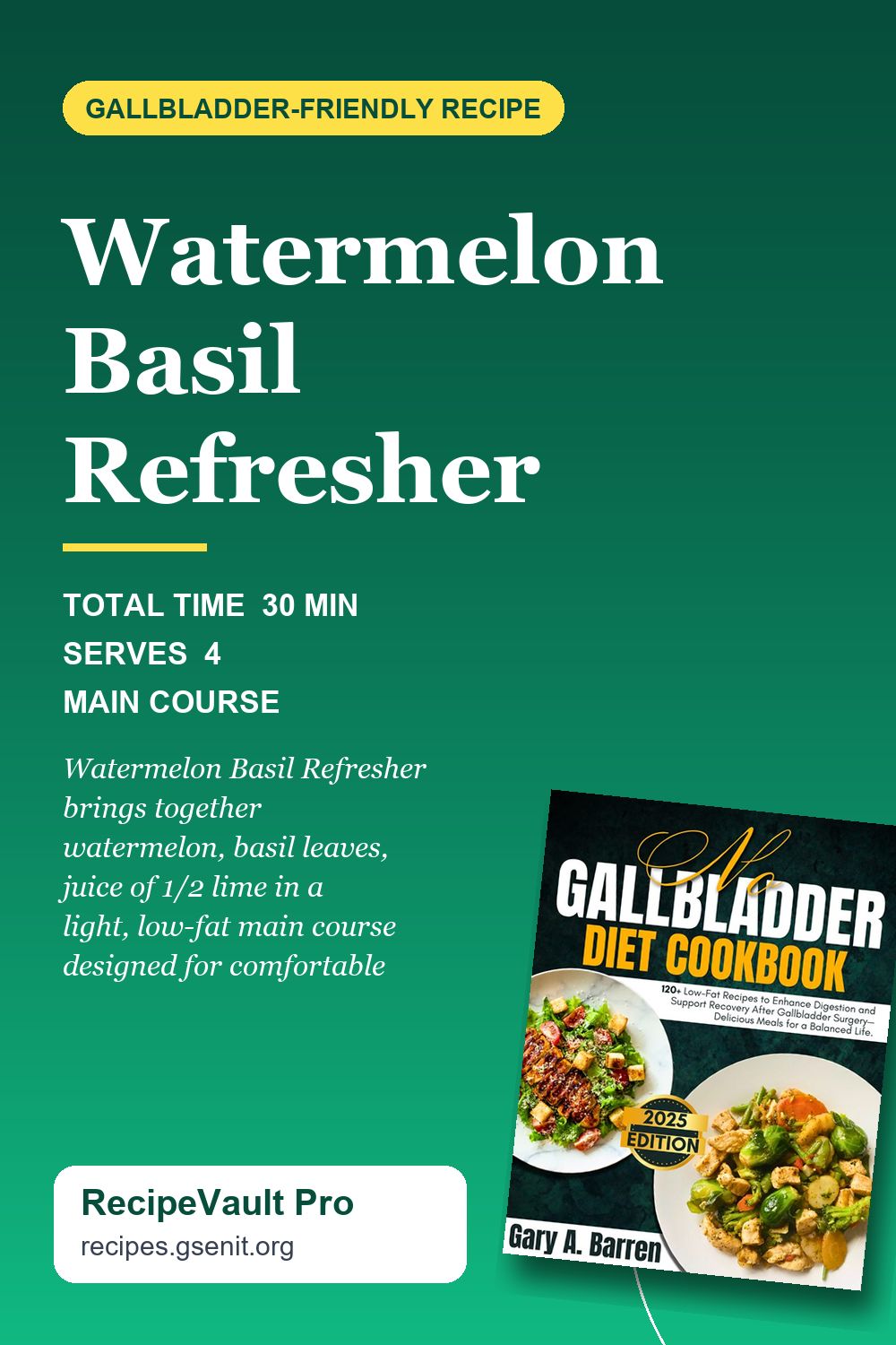 Watermelon Basil Refresher Pinterest Pin