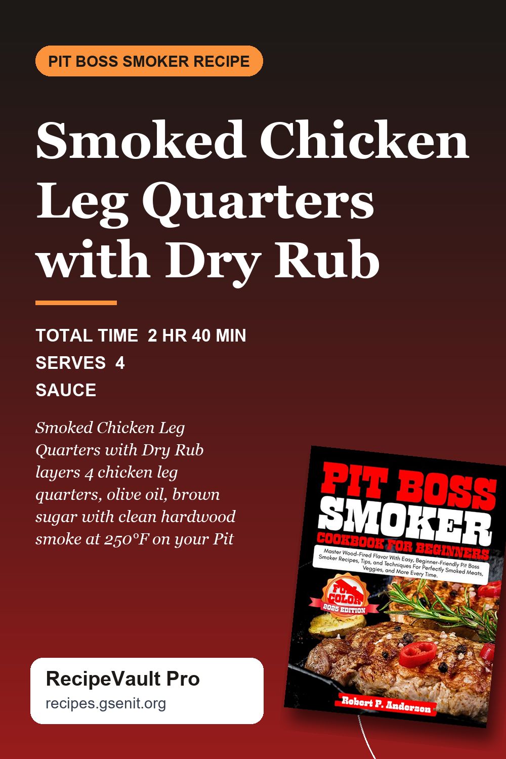 Smoked Chicken Leg Quarters with Dry Rub