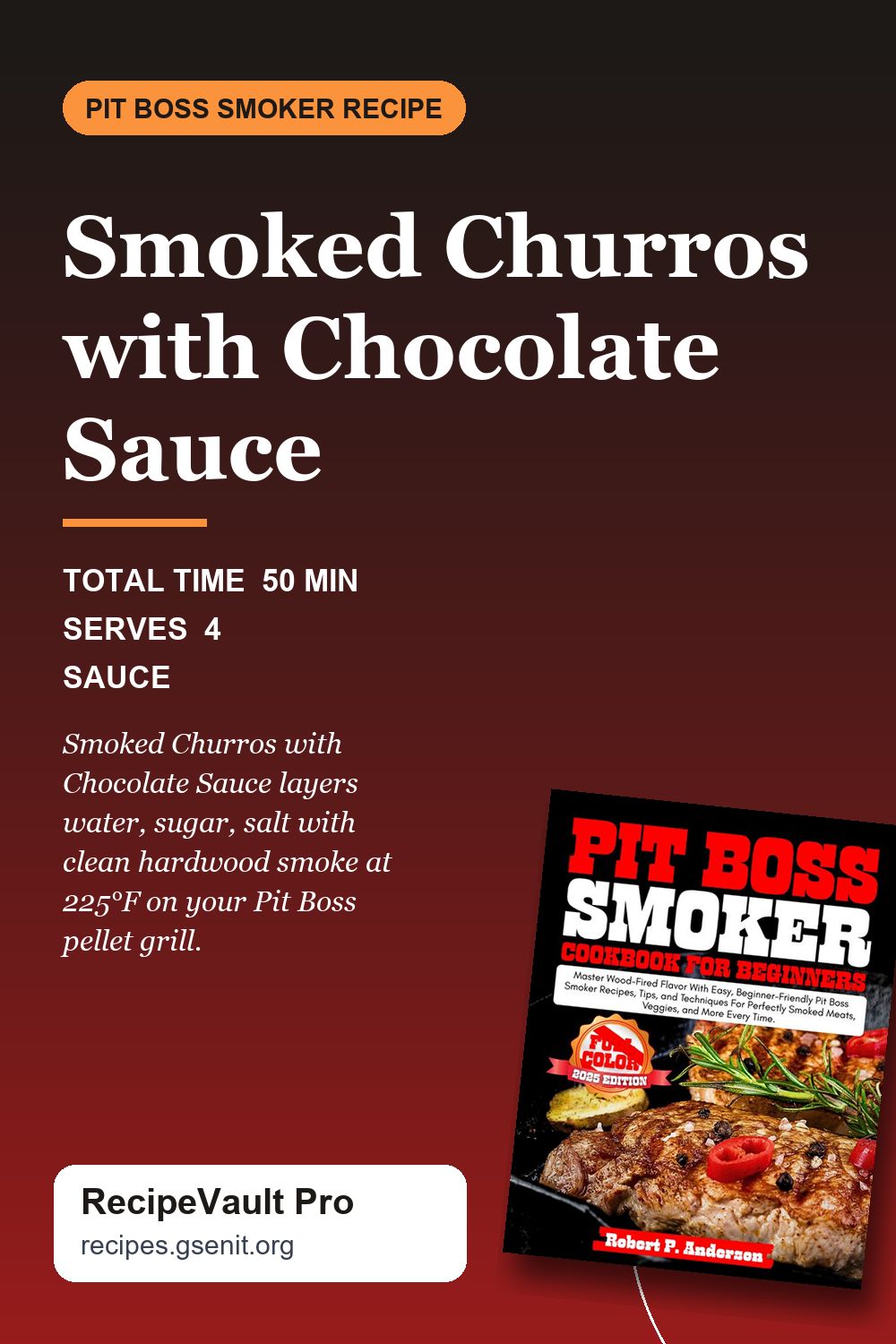 Smoked Churros with Chocolate Sauce