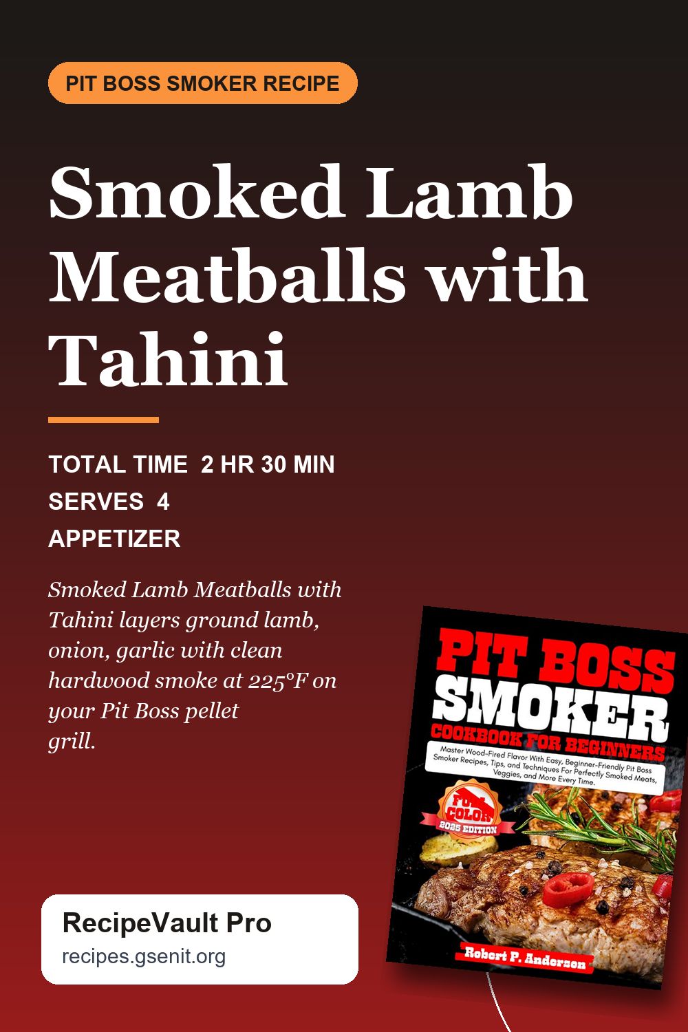 Smoked Lamb Meatballs with Tahini