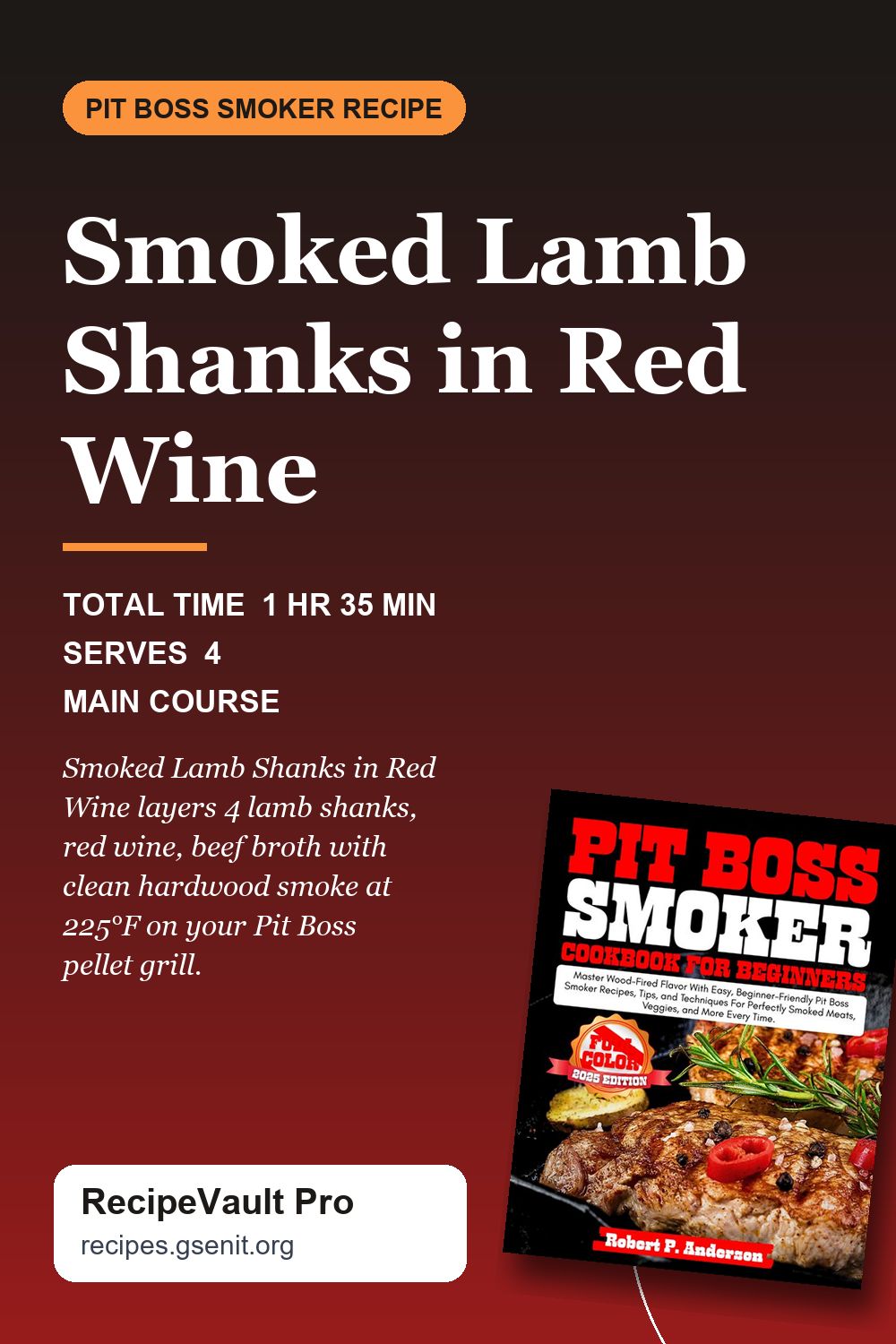 Smoked Lamb Shanks in Red Wine