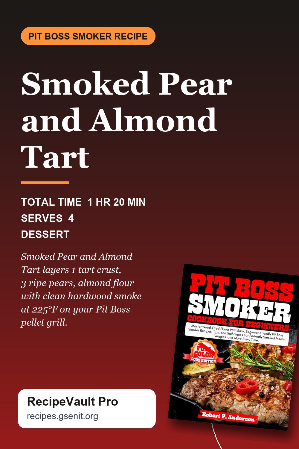 Smoked Pear and Almond Tart