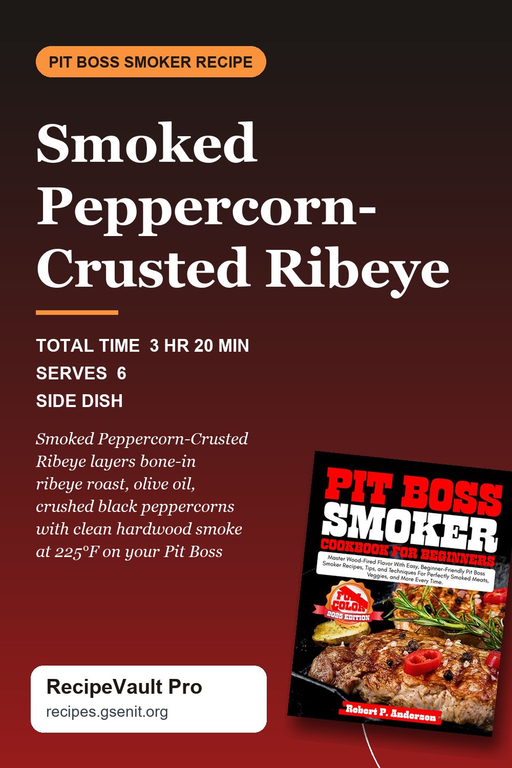 Smoked Peppercorn-Crusted Ribeye