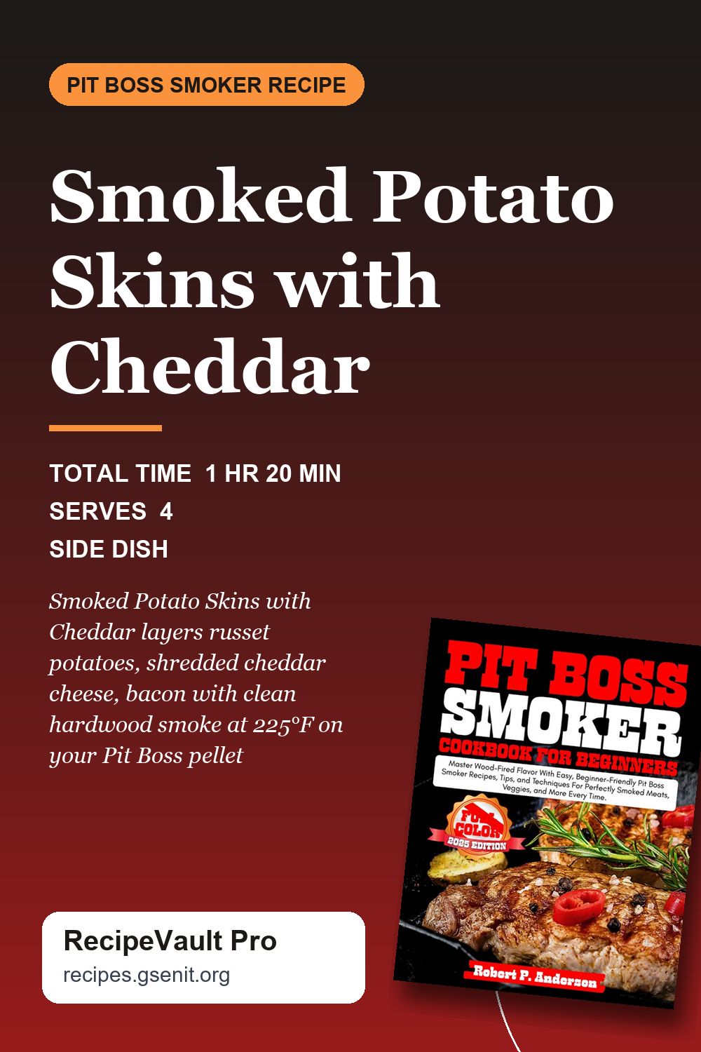 Smoked Potato Skins with Cheddar