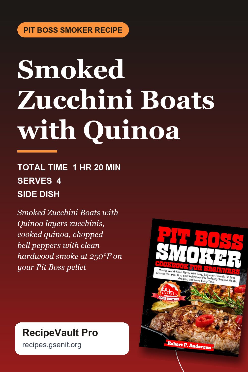 Smoked Zucchini Boats with Quinoa