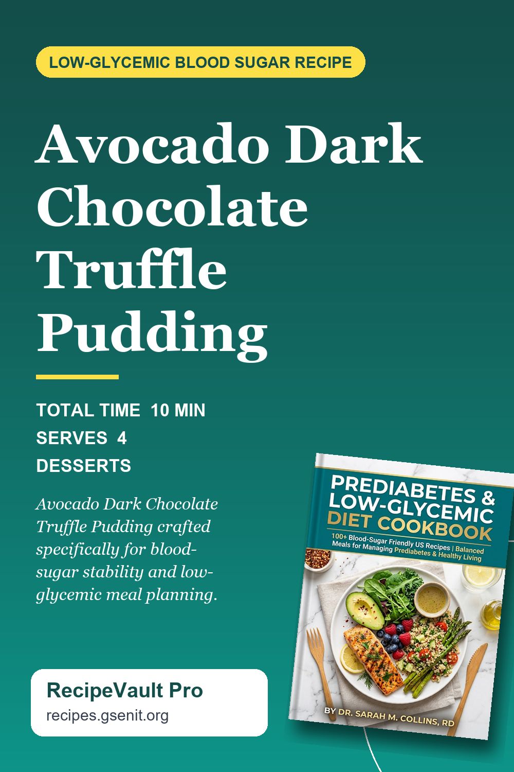 Avocado Dark Chocolate Truffle Pudding