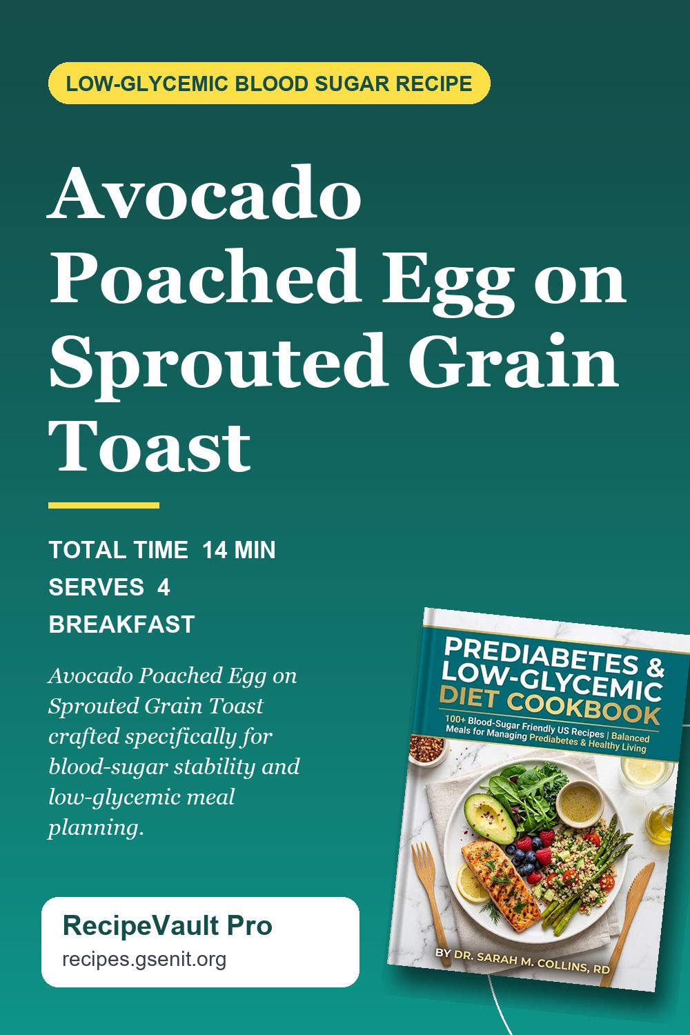Avocado Poached Egg on Sprouted Grain Toast
