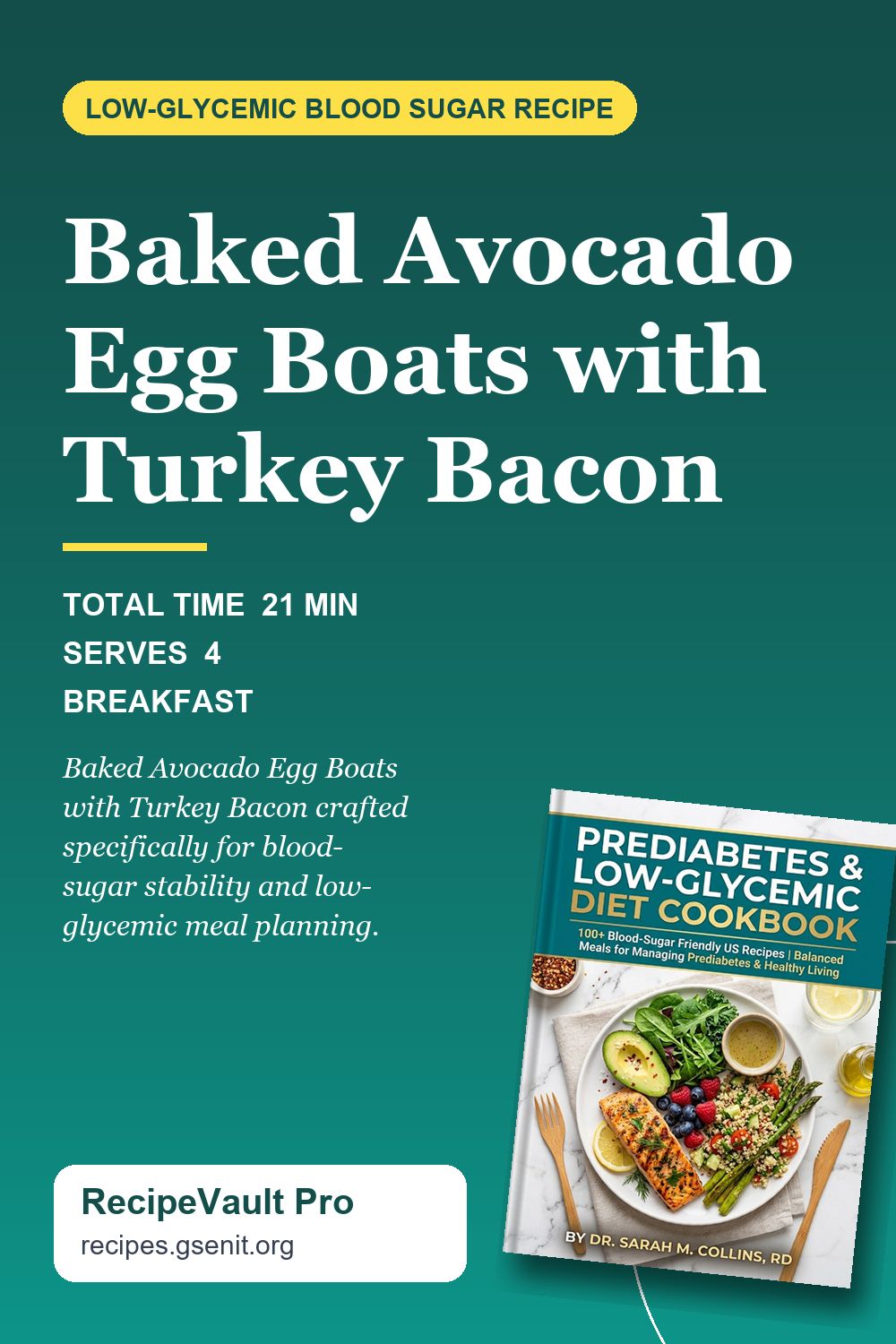Baked Avocado Egg Boats with Turkey Bacon