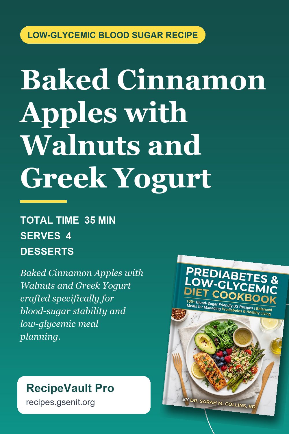 Baked Cinnamon Apples with Walnuts and Greek Yogurt