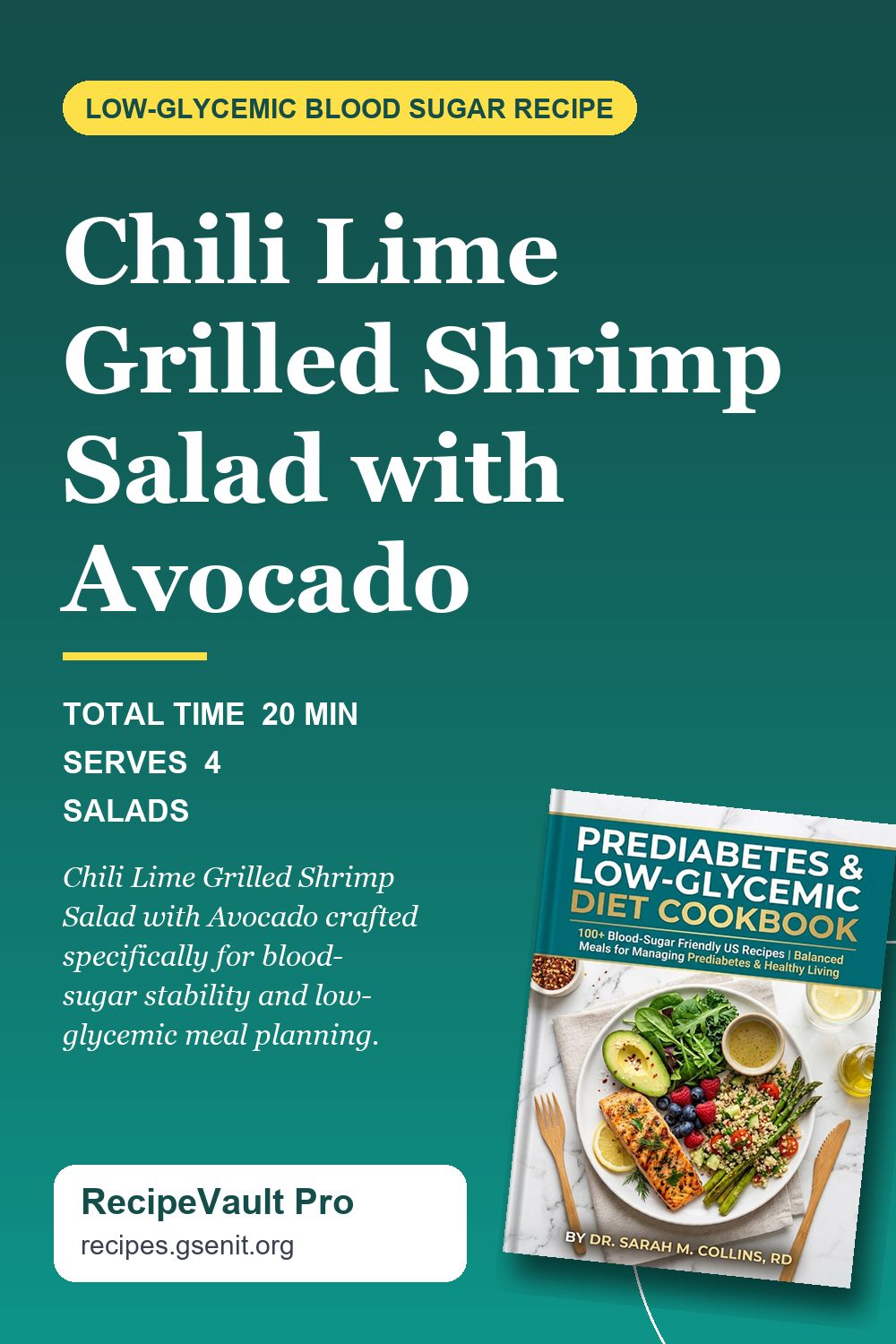 Chili Lime Grilled Shrimp Salad with Avocado