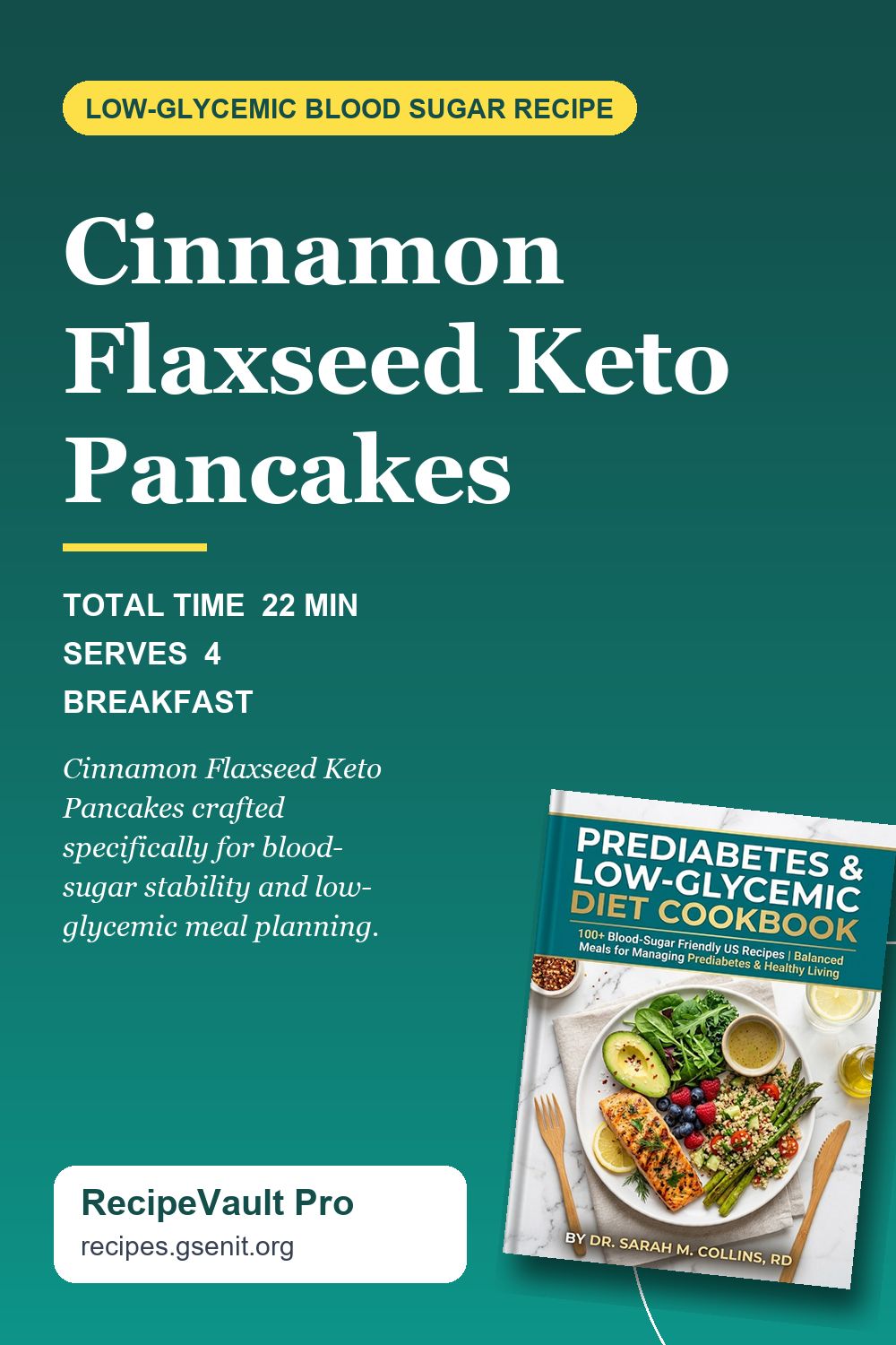 Cinnamon Flaxseed Keto Pancakes