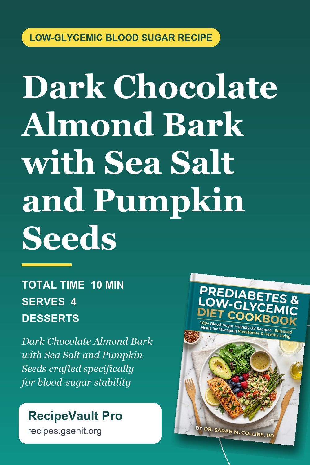 Dark Chocolate Almond Bark with Sea Salt and Pumpkin Seeds