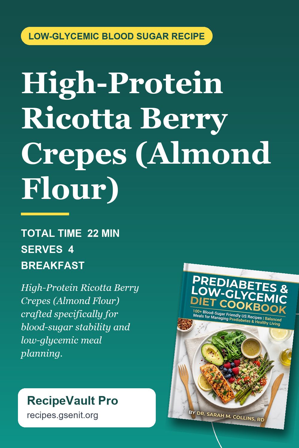 High-Protein Ricotta Berry Crepes (Almond Flour)