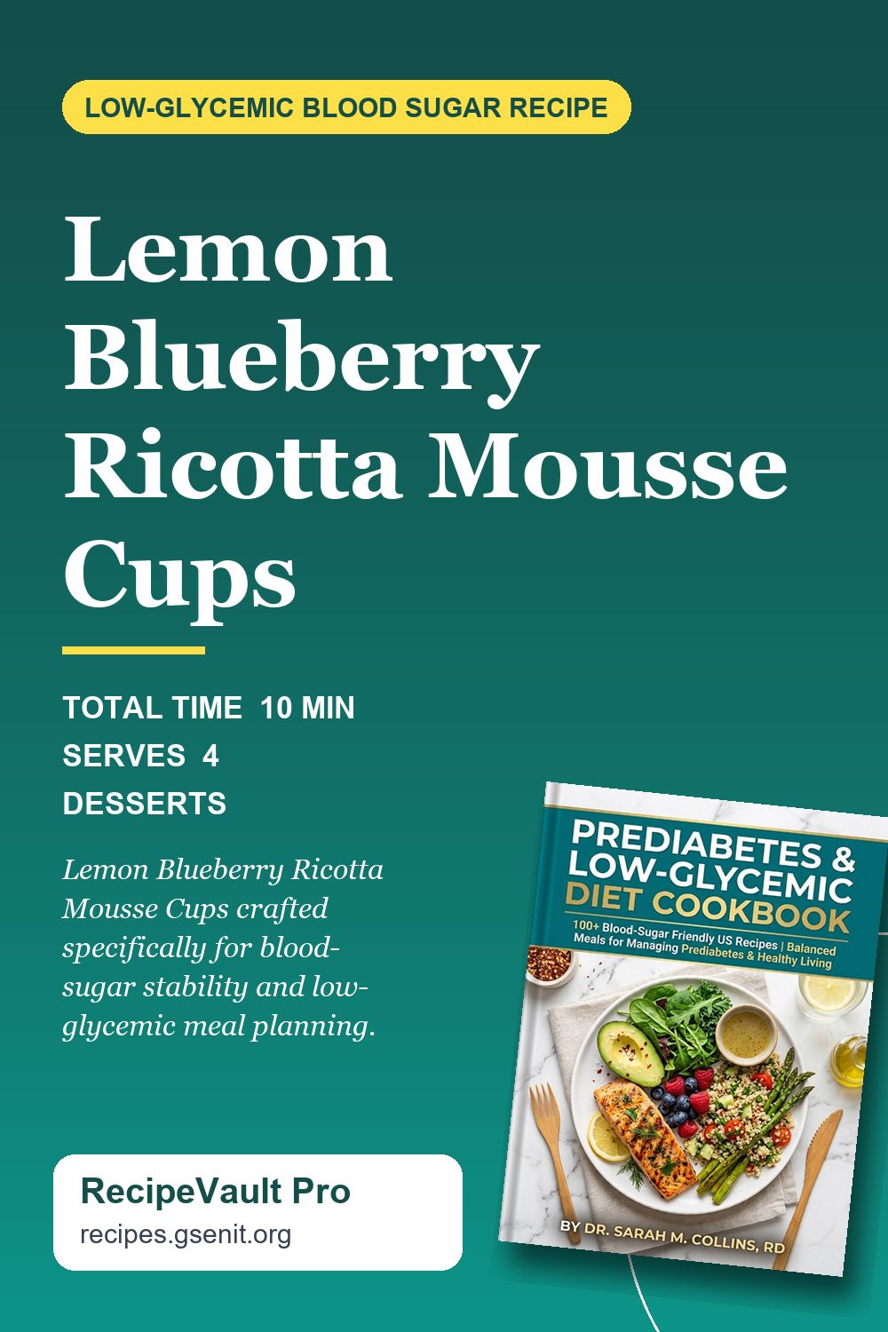 Lemon Blueberry Ricotta Mousse Cups Pinterest Pin