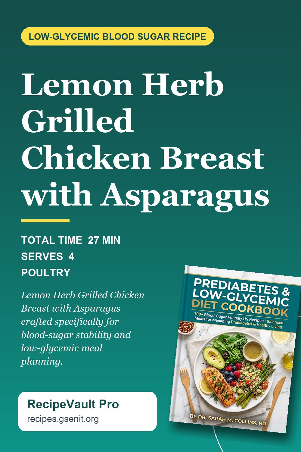 Lemon Herb Grilled Chicken Breast with Asparagus