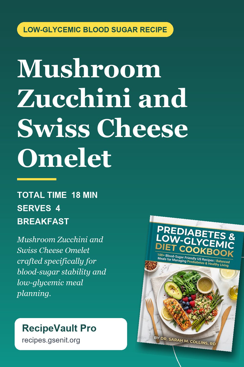 Mushroom Zucchini and Swiss Cheese Omelet
