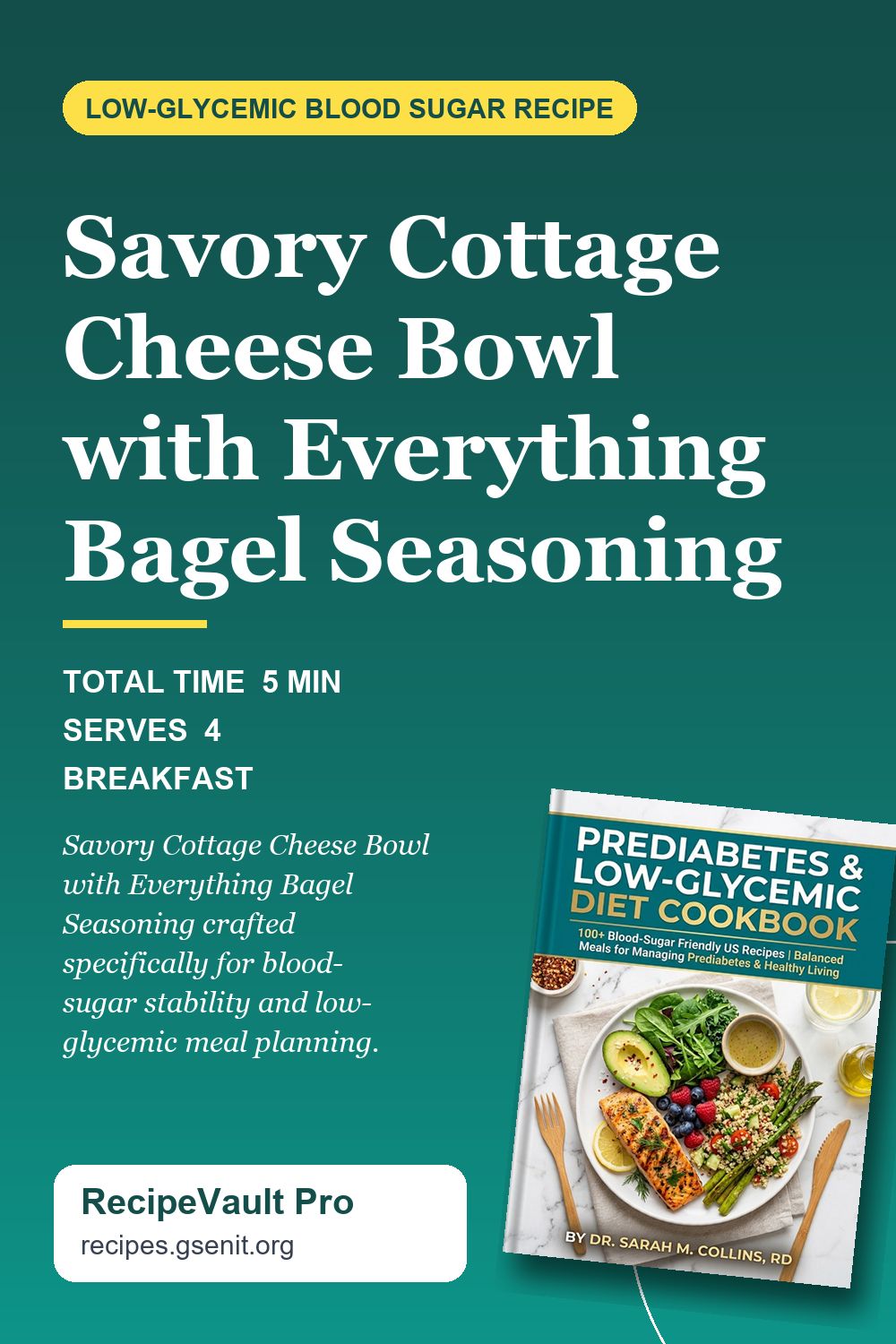 Savory Cottage Cheese Bowl with Everything Bagel Seasoning