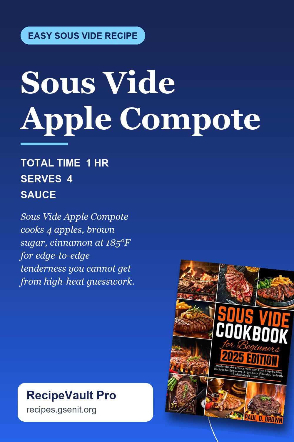 Sous Vide Apple Compote Pinterest Pin