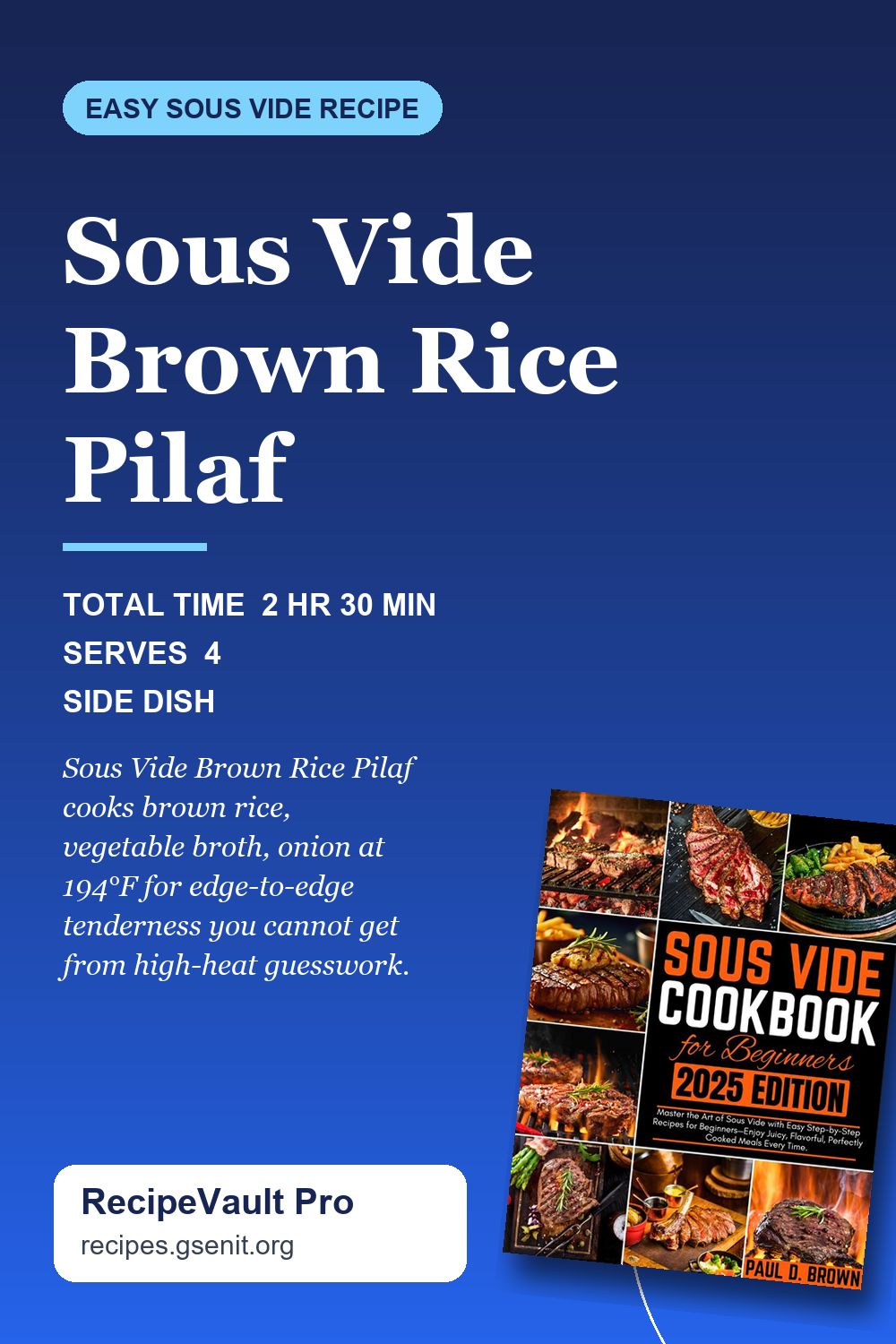Sous Vide Brown Rice Pilaf