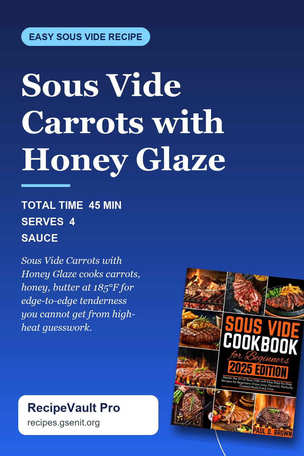 Sous Vide Carrots with Honey Glaze Pinterest Pin
