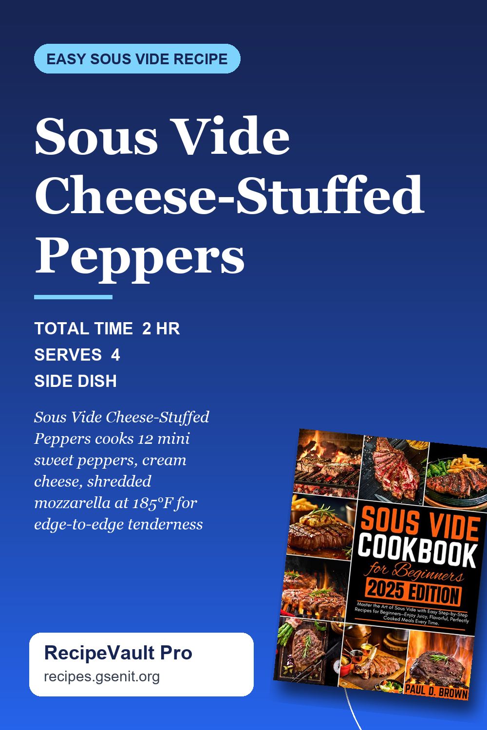 Sous Vide Cheese-Stuffed Peppers Pinterest Pin