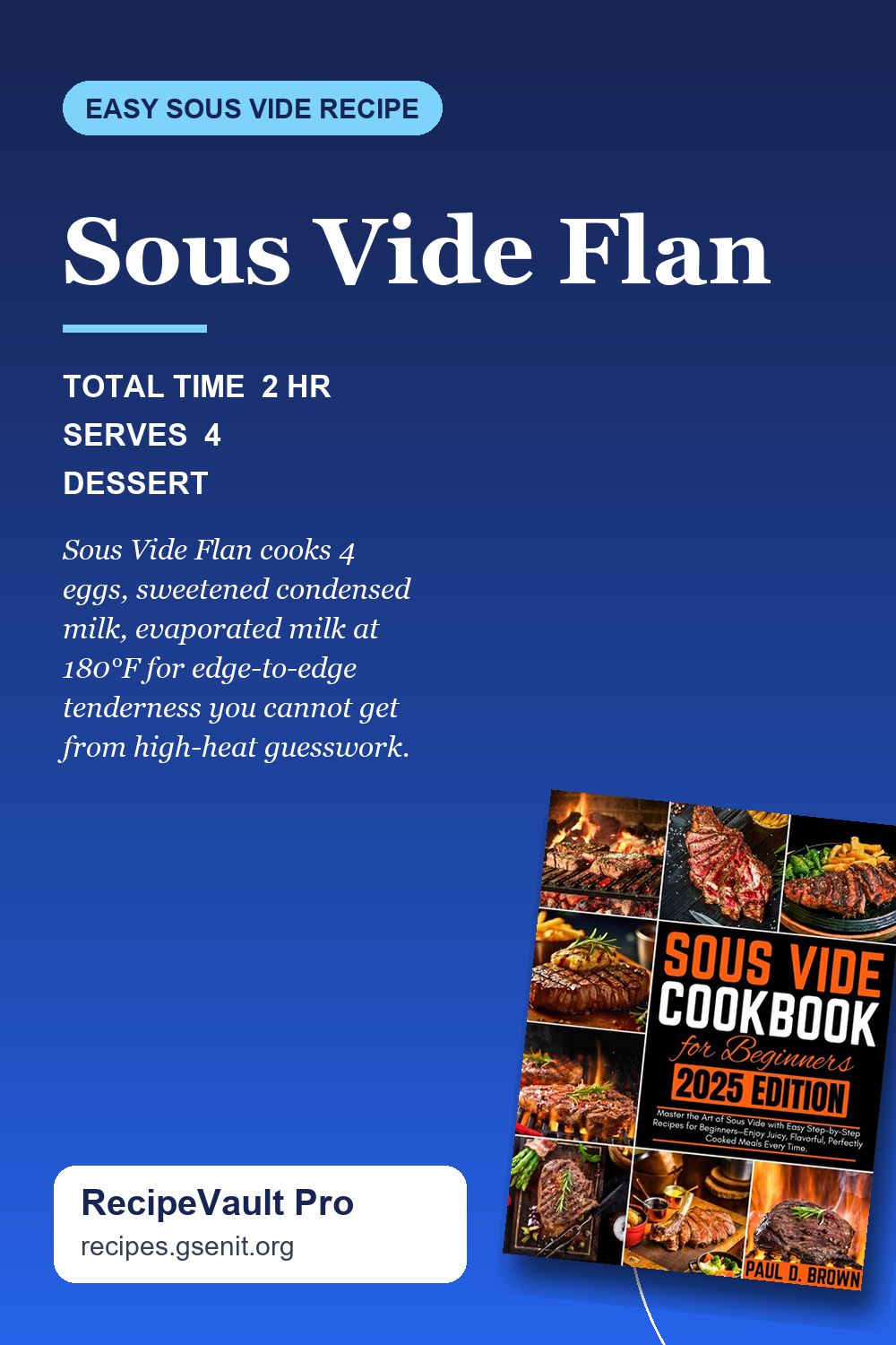Sous Vide Flan Pinterest Pin