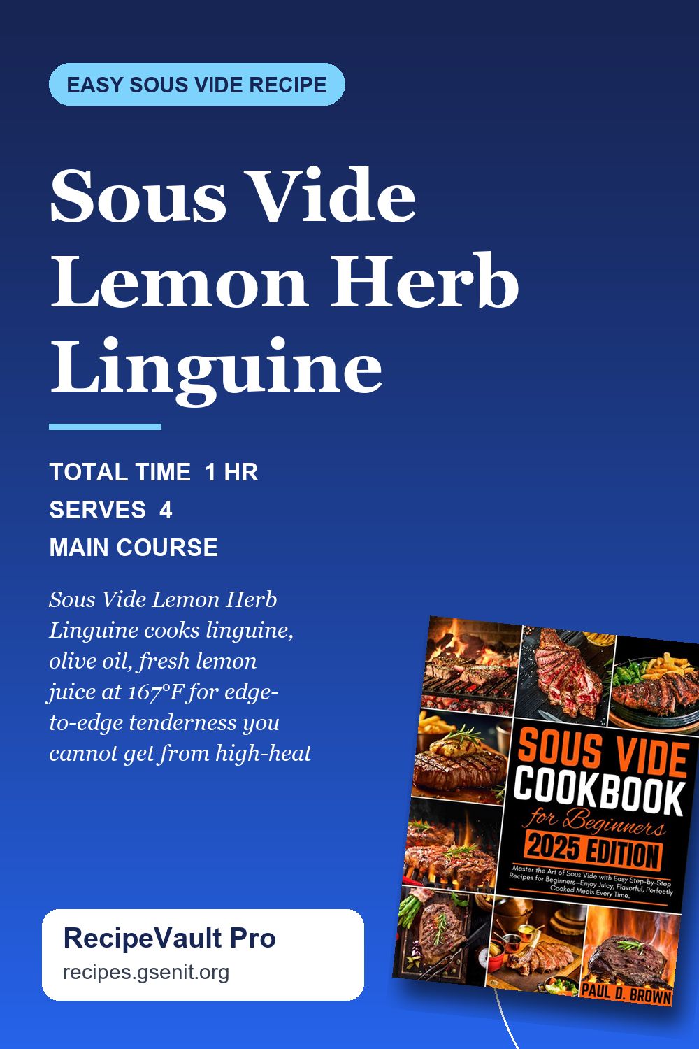 Sous Vide Lemon Herb Linguine Pinterest Pin