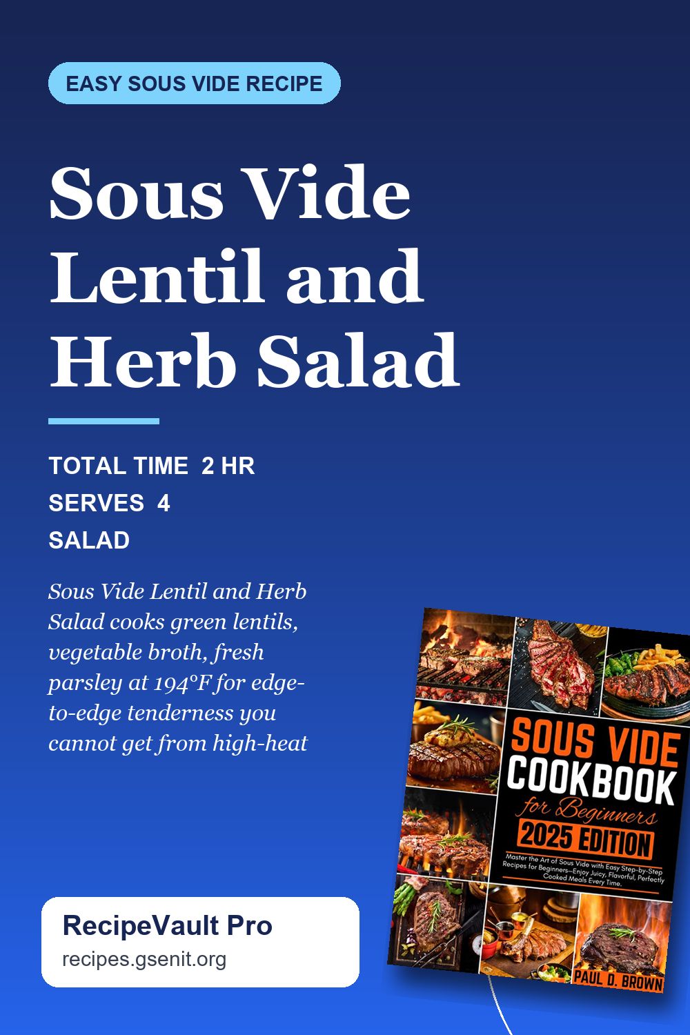 Sous Vide Lentil and Herb Salad