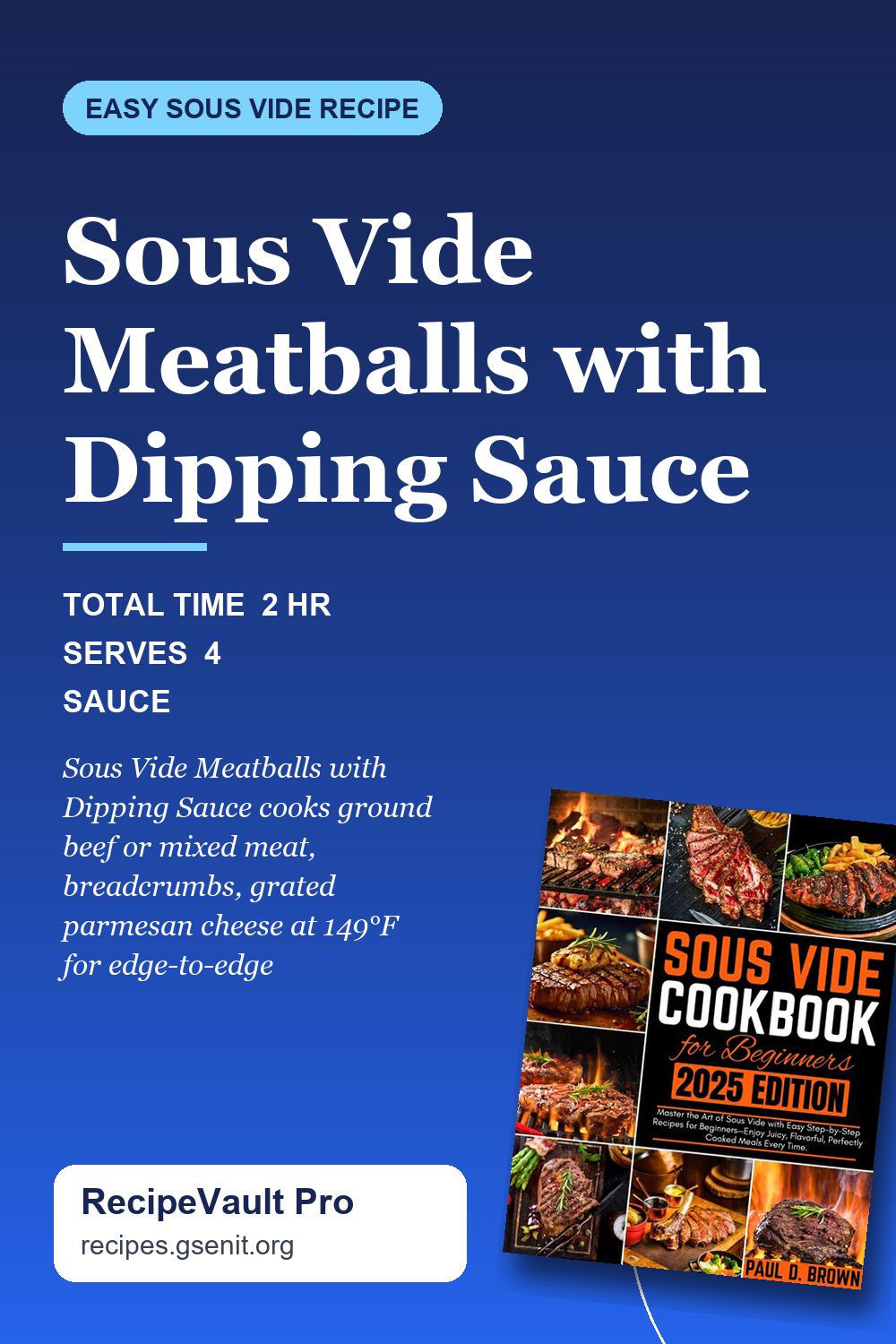 Sous Vide Meatballs with Dipping Sauce