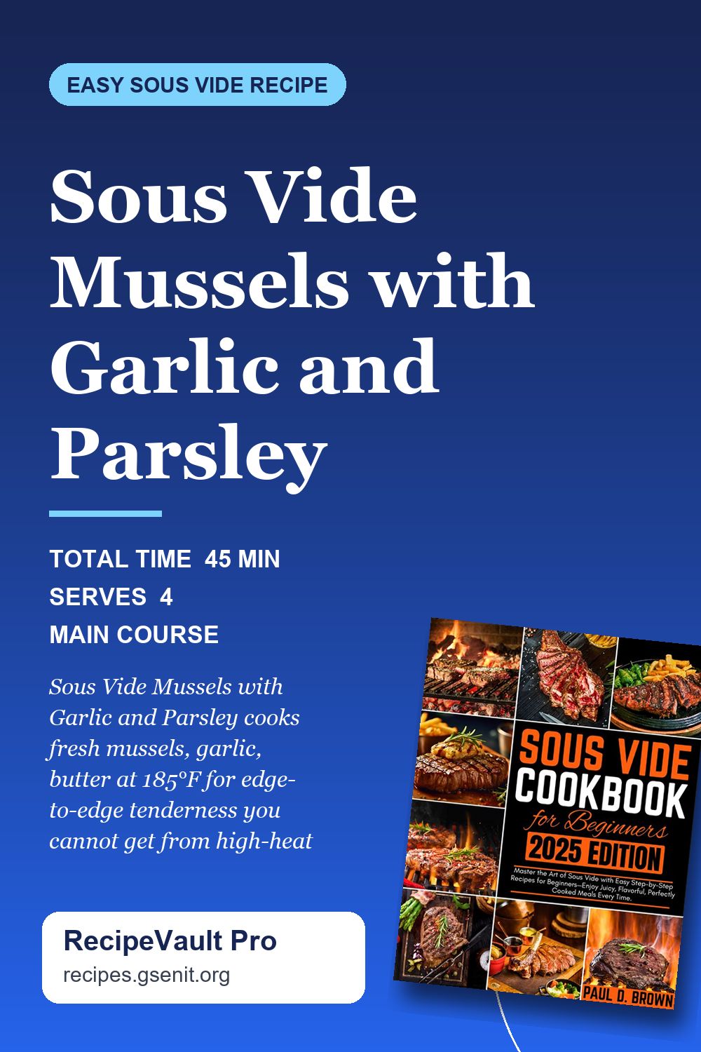 Sous Vide Mussels with Garlic and Parsley