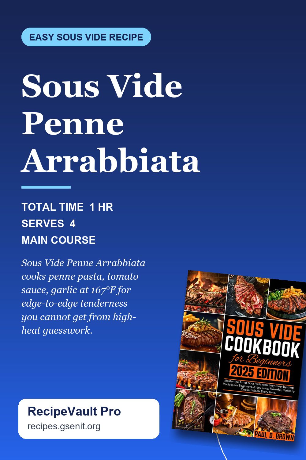 Sous Vide Penne Arrabbiata Pinterest Pin