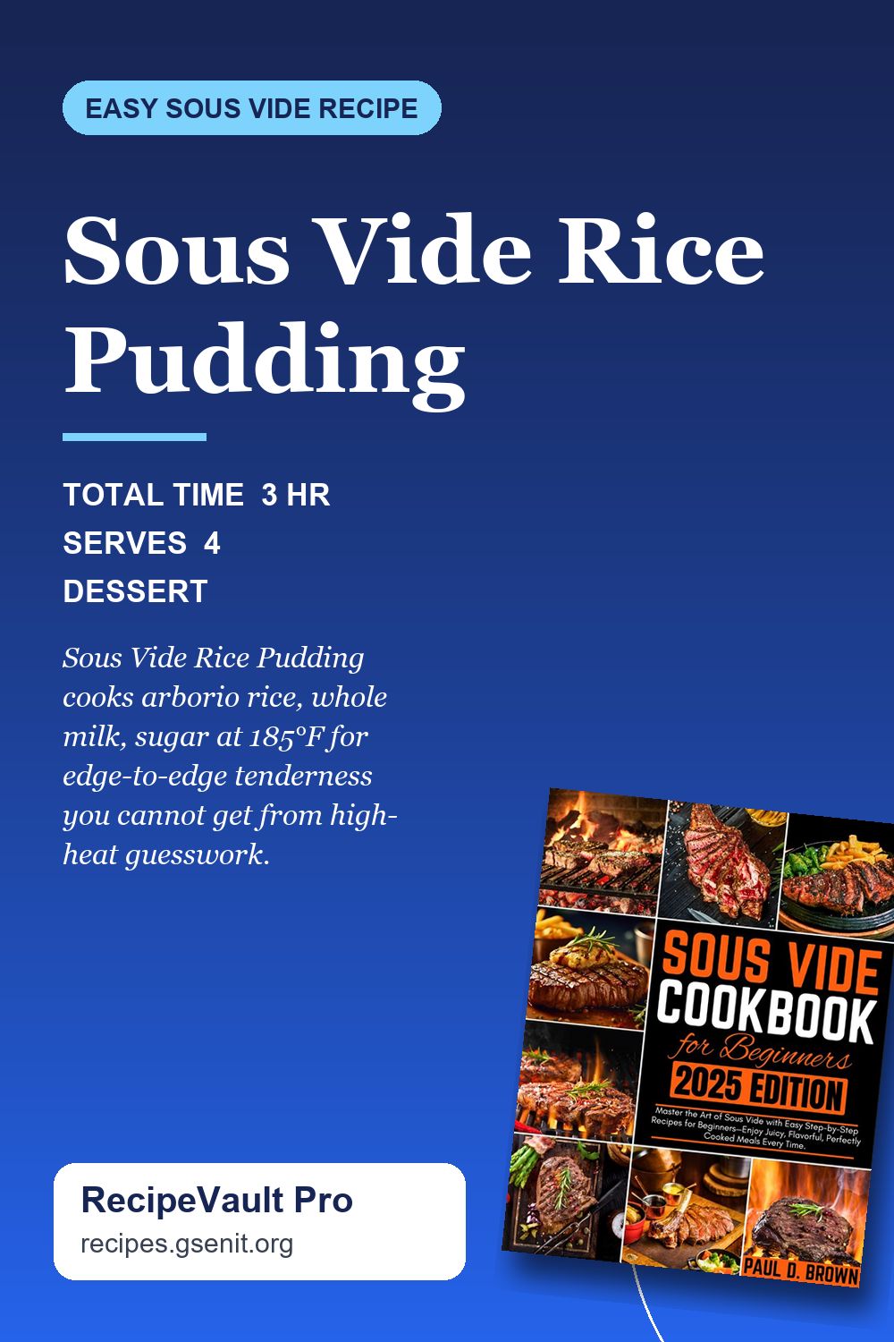 Sous Vide Rice Pudding Pinterest Pin